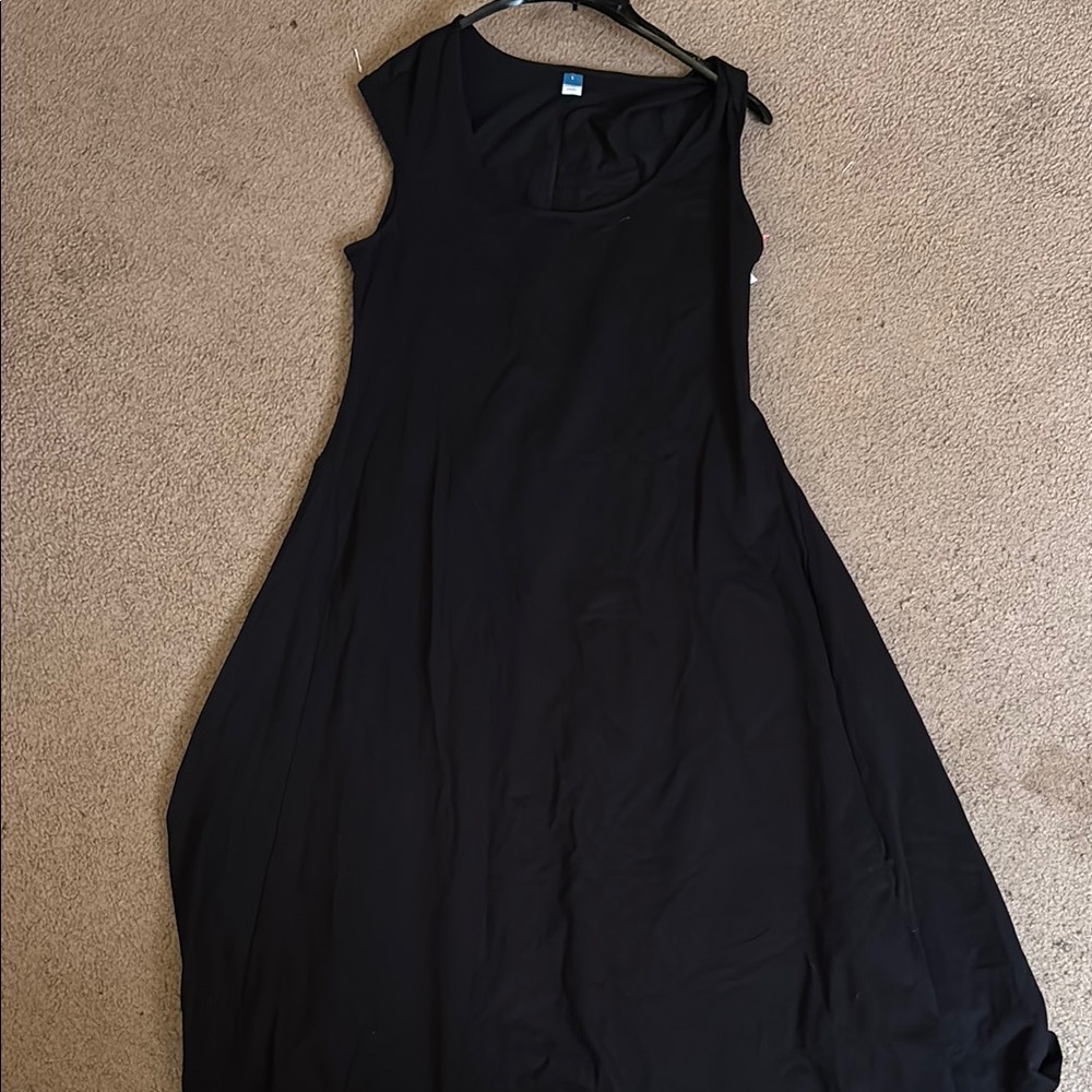 Old Navy Black Sleeveless Maxi Sheath Dress